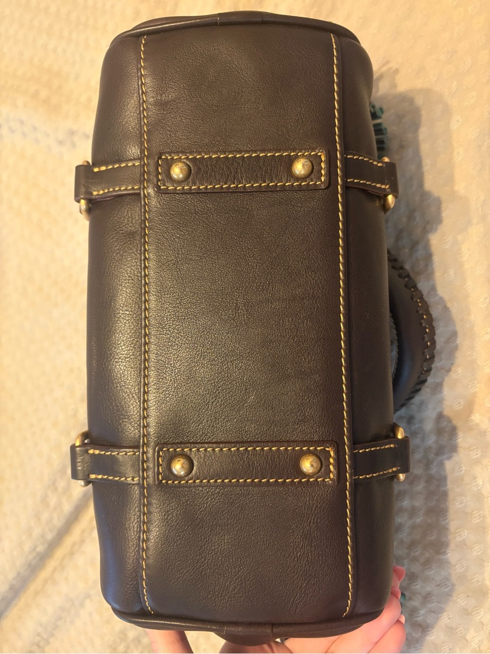 Dooney and Bourke Florentine Mini Satchel in Brown Tmoro NWT - Picture 7 of 14